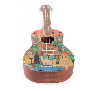 Ukulele Concierto Bamboo C/funda Sapele, U-23 Latin-s